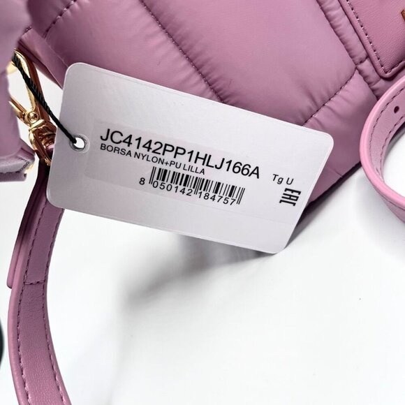 NWT LOVE MOSCHINO LILLA BORSA QUILTED CROSSBODY PUFFER BAG - Picture 12 of 13